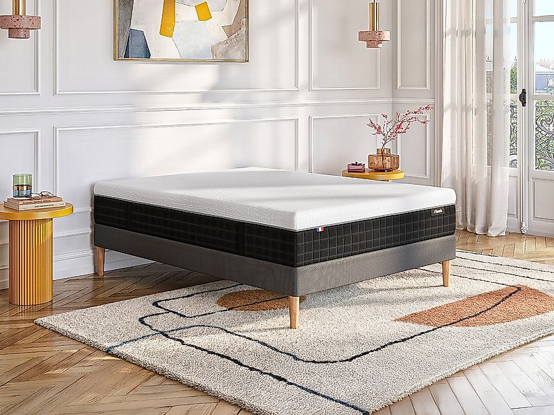 Hybridmatratze - 140 x 190 cm - feuerfest - 9-Zonen-Taschenfederkern - Aufl günstig online kaufen