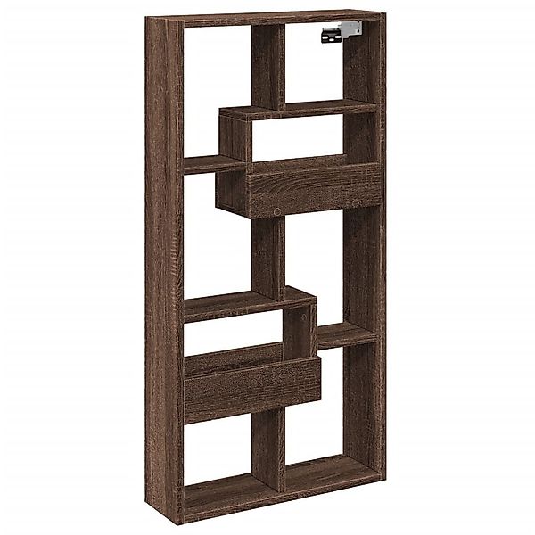 vidaXL Regal Wandschrank Braun Eichen-Optik 50x15x100 günstig online kaufen