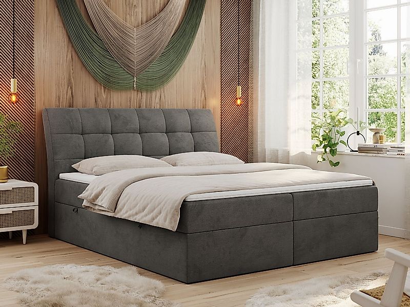 MKS MÖBEL Boxspringbett DIEGOS (Set, Topper T25, Doppelbett), Bett mit Bett günstig online kaufen