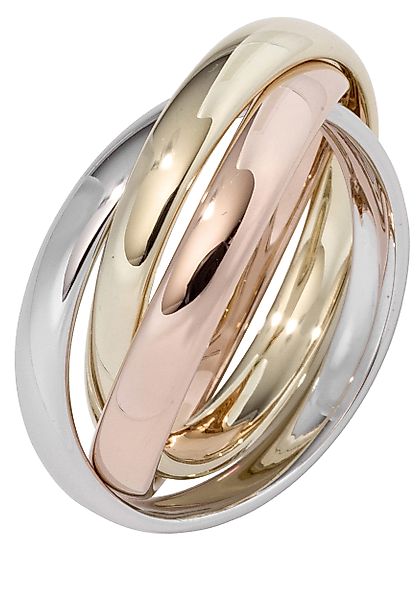 JOBO Goldring "Verschlungener Ring", 585 Gold tricolor günstig online kaufen