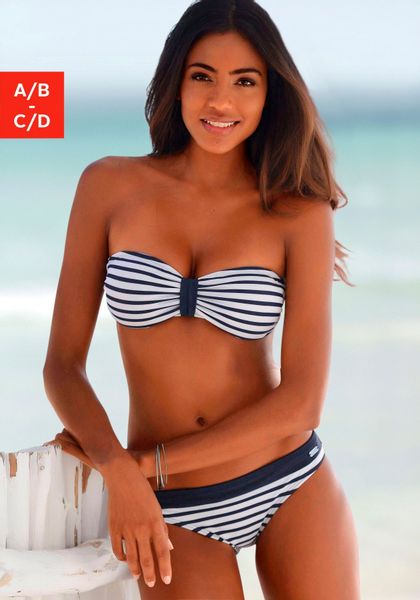 Venice Beach Bandeau-Bikini-Top "Summer" mit kontrastfarbener Schlaufe günstig online kaufen