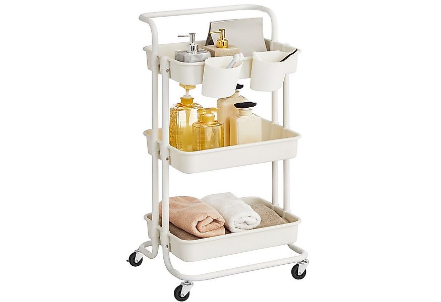 SONGMICS Beistellwagen, Servierwagen, Ablagefächer aus Kunststoff günstig online kaufen