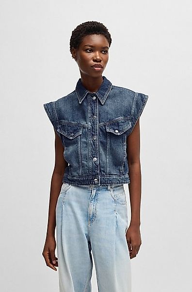BOSS ORANGE Outdoorjacke C_DENIM VEST 1.0 mit femininen Schulter Details günstig online kaufen