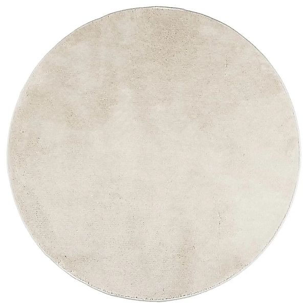 vidaXL Teppich OVIEDO Kurzflor Beige Ø 120 cm 375501 günstig online kaufen
