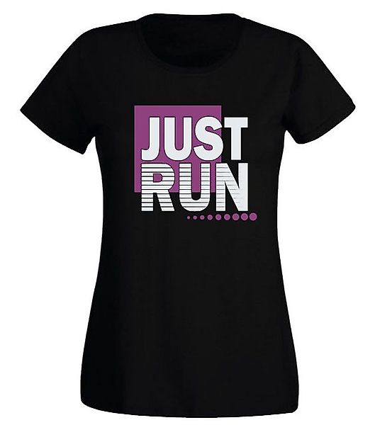 G-graphics T-Shirt Damen T-Shirt - Just Run Slim-fit, mit trendigem Frontpr günstig online kaufen