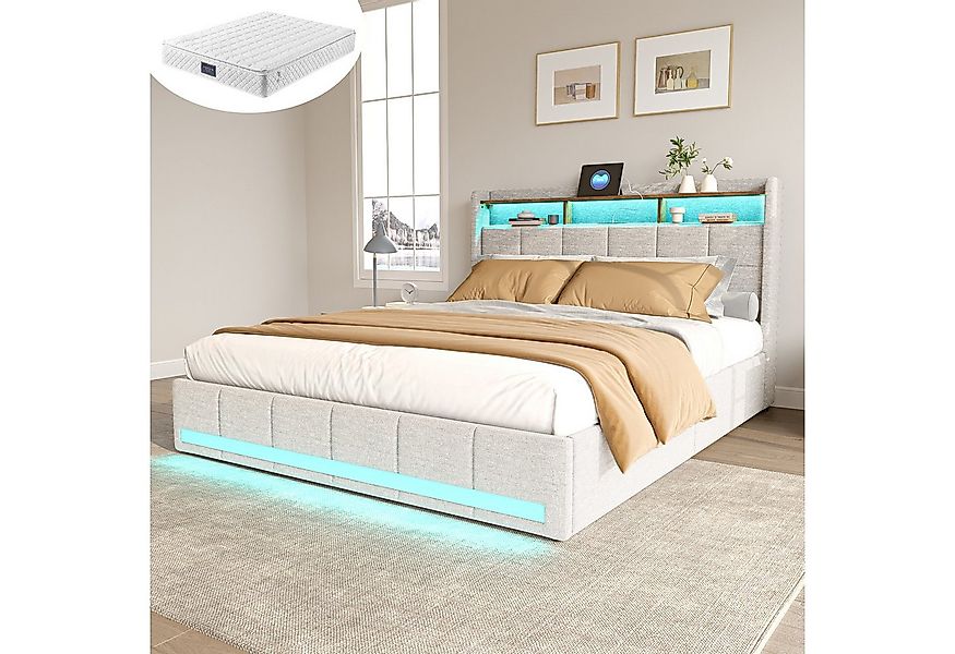 Furnishings Home Polsterbett Stauraumbett Doppelbett Jugendbett (Vier extra günstig online kaufen