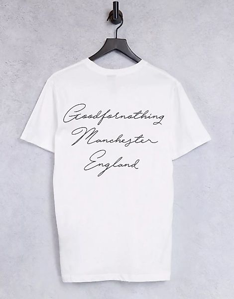 Good For Nothing – T-Shirt in Weiß mit Logo auf der Brust und Schriftzugpri günstig online kaufen