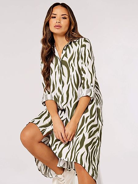 Apricot Minikleid Zebra Oversized Shirt Dress, günstig online kaufen