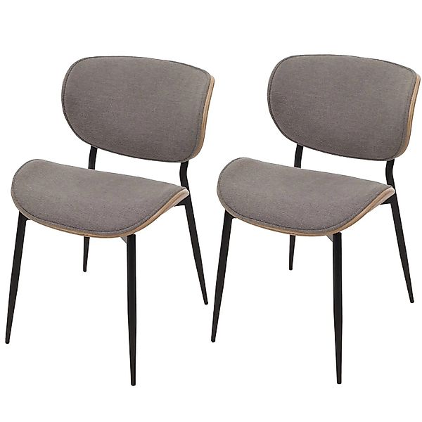 MCW Esszimmerstuhl O45 2er-Set Natur Hellgrau günstig online kaufen