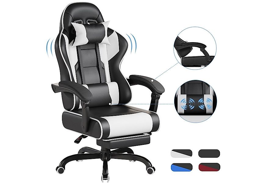 HOMALL Gaming-Stuhl Massage-Spielstuhl, Bürostuhl mit Fußstütze, ergonomisc günstig online kaufen