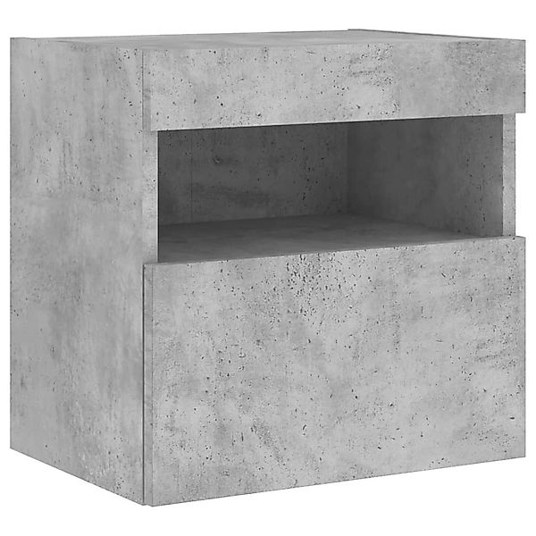 vidaXL TV-Wand TV-Wandschrank mit LED-Leuchten Betongrau günstig online kaufen