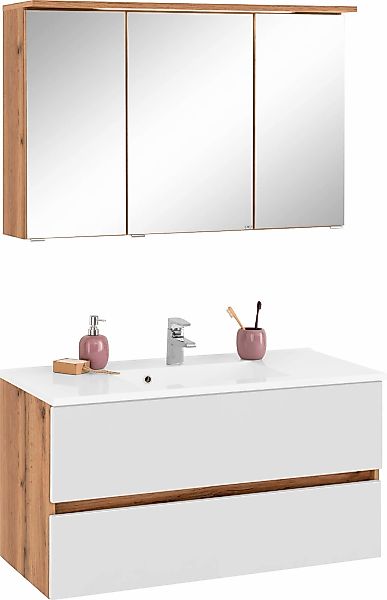 welltime Badmöbel-Set "Lucca", (2 St.), Breite 100,5 cm, mit direkter Beleu günstig online kaufen