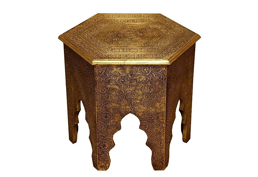 Casa Moro Beistelltisch Orientalischer Couchtisch Targa Höhe Ø 46cm (Holz T günstig online kaufen