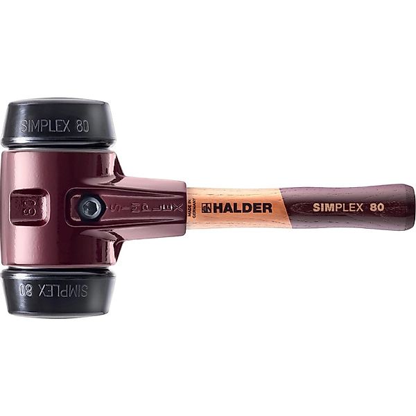 Halder Simplex Schonhammer Ø 80 mm Gummi mit Extra Kurzem Stiel und Termper günstig online kaufen