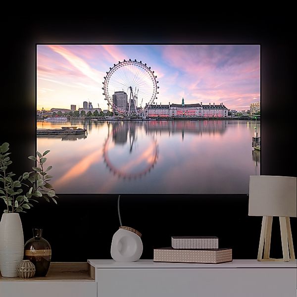 LED-Wechselbild London Eye bei Sonnenaufgang günstig online kaufen