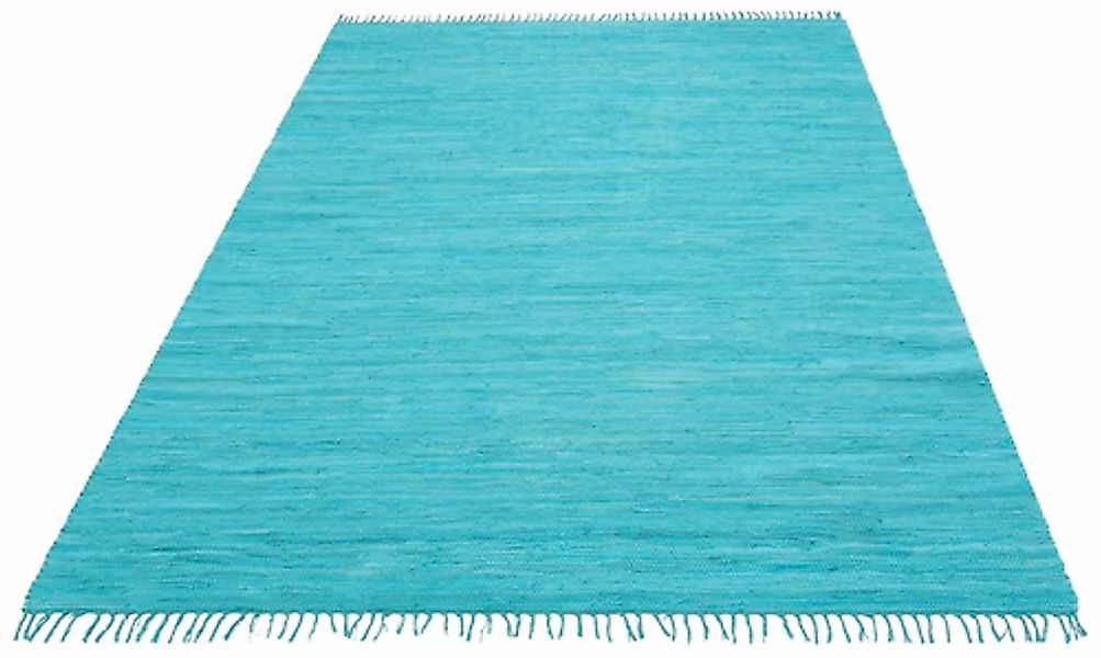 my home Teppich »Paul«, rechteckig, 5 mm Höhe, Wendeteppich, Uni, handgeweb günstig online kaufen