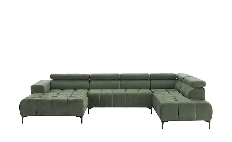 switch Wohnlandschaft  Caro ¦ grün ¦ Maße (cm): B: 350 H: 81 T: 214.0 Polst günstig online kaufen