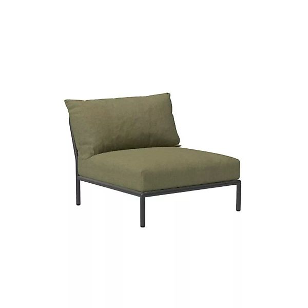 LEVEL2 Outdoor Sessel Lounge-Modul 1 Blattgrün Dunkelgrau günstig online kaufen
