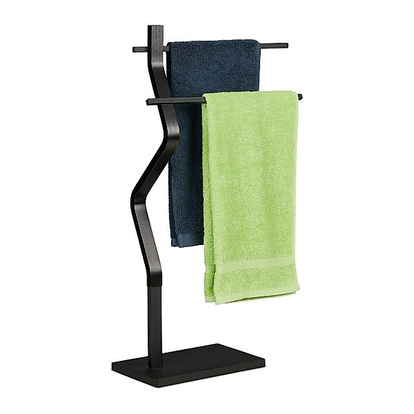 relaxdays Handtuchhalter Handtuchständer mit geknicktem Design günstig online kaufen