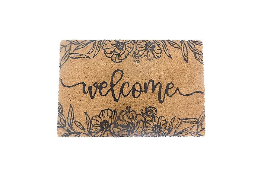 relaxdays Fußmatte Kokos Fußmatte Begrüßung, rechteckig, Höhe: 15 mm, F günstig online kaufen