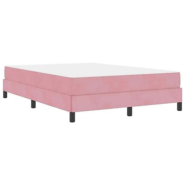 vidaXL Boxspringbett mit Matratze Rosa 140 x 190 cm Stoff 3398694 günstig online kaufen