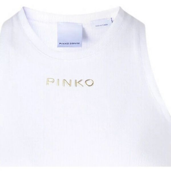 Pinko  T-Shirts & Poloshirts Top  gerippt weiß günstig online kaufen