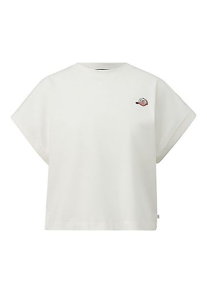 QS Kurzarmshirt T-Shirt Lässiges Baumwollshirt mit kleiner Stickerei günstig online kaufen