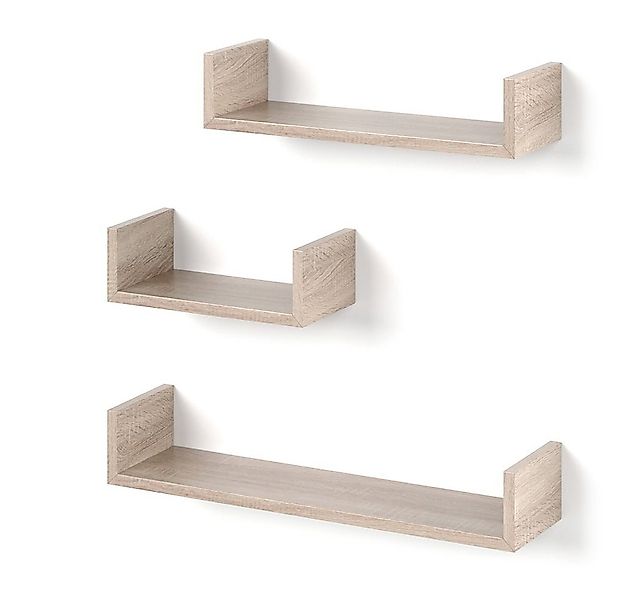 Vicco Bücherregal, Sonoma, 60 x 10 cm 3er Set, 3-tlg. günstig online kaufen