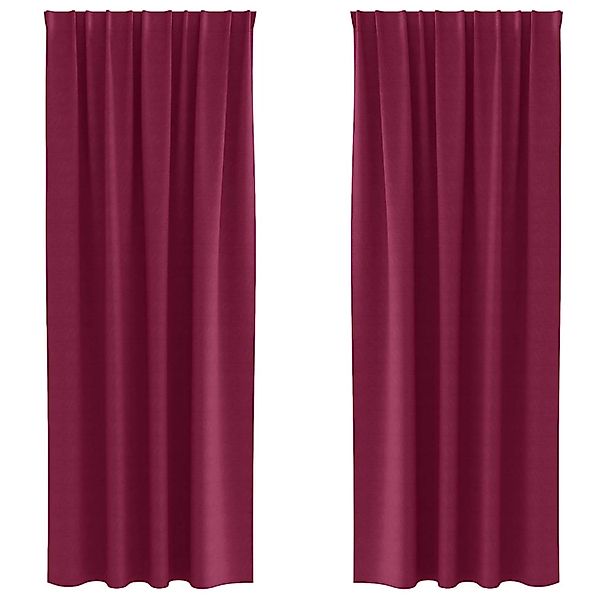 vidaXL Verdunkelungs-Vorhänge mit Ringen Weinrot Polyester 4107465 günstig online kaufen