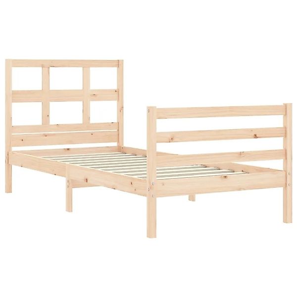 vidaXL Massivholzbett mit Kopfteil 90x200 cm 3194816 günstig online kaufen