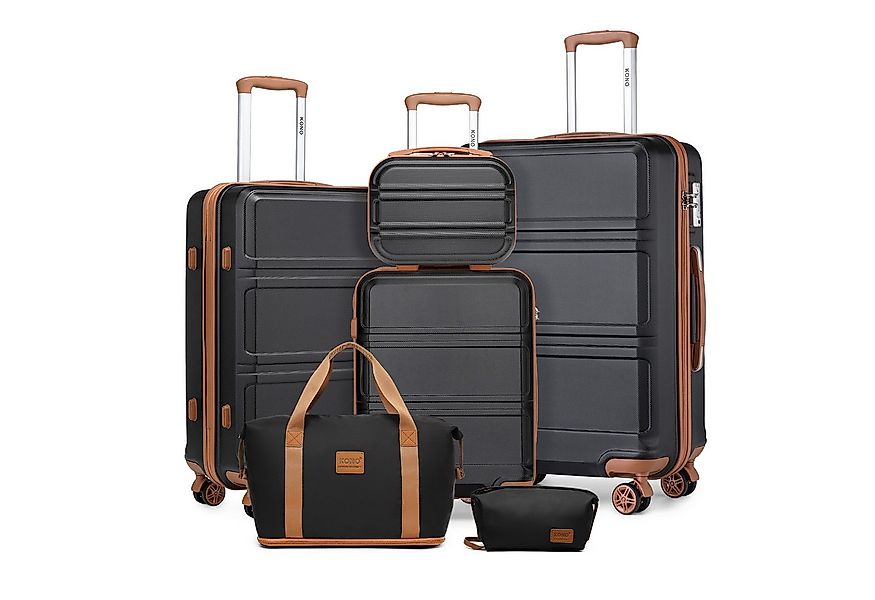 KONO Trolleyset Kombi-Set: Hartschalen-Koffer + Handgepäcktasche, (6 tlg) günstig online kaufen