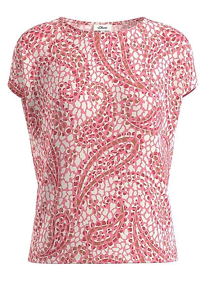 s.Oliver T-Shirt Shirt mit Allover-Print und günstig online kaufen