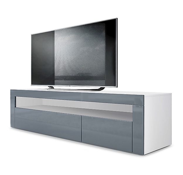 Vladon Lowboard Valencia (TV-Kommode, ​mit 1 offenem Fach und 2 Klappen), W günstig online kaufen