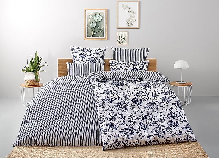 OTTO home Bettwäsche Nordby, Soft-Seersucker, 2 teilig, Bettwäsche aus Baum günstig online kaufen
