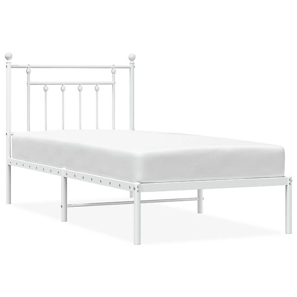 vidaXL Bettgestell mit Kopfteil Metall Weiß 80x200 cm Modell 171851916 günstig online kaufen