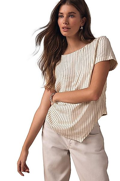Next Kurzarmbluse Kurzarm-Oberteil mit asymmetrischer Drapierung (1-tlg) günstig online kaufen
