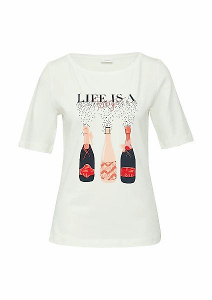 s.Oliver BLACK LABEL Print-Shirt Sommershirt mit Stretch günstig online kaufen