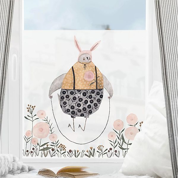 Fensterfolie Claudia Voglhuber Illustration - Seilspringen günstig online kaufen