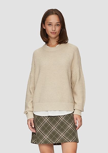 s.Oliver Strickpullover Oversized Strickpullover mit Ottoman-Struktur günstig online kaufen