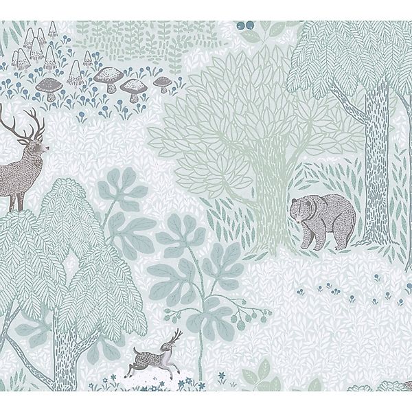 A.S. Creation Vliestapete Waldtiere 10,05 m x 0,53 m Braun-Grün FSC® günstig online kaufen