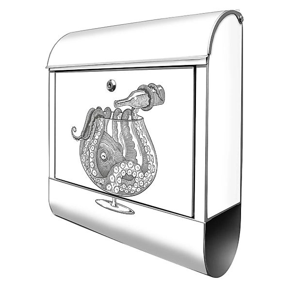 Banjado Design Briefkasten Silber Pulverbeschichtet 39x47x14cm 2 Schlüssel günstig online kaufen