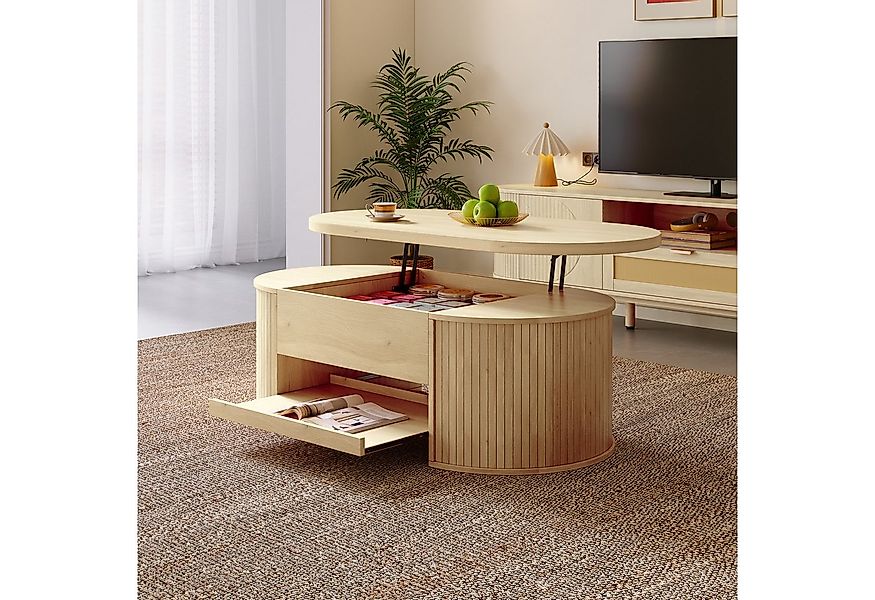 OKWISH Couchtisch mit anhebbarer Tischplatte (Beistelltisch, Sofatisch, 1-S günstig online kaufen