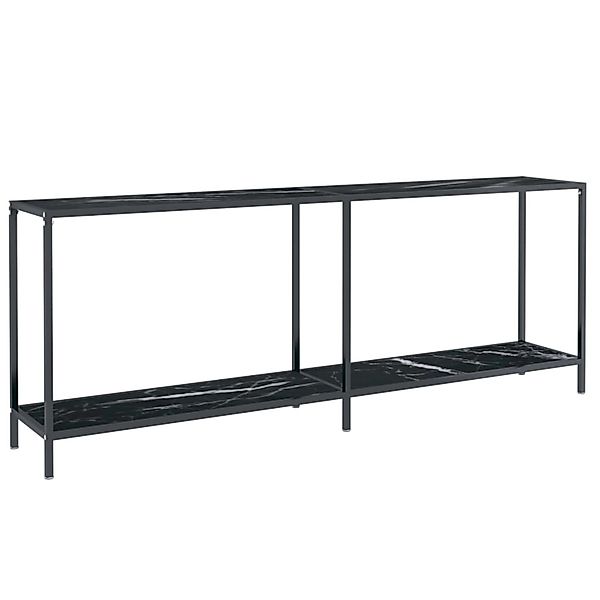 vidaXL Konsolentisch Schwarz 200x35x75,5 cm Hartglas Modell 3 günstig online kaufen