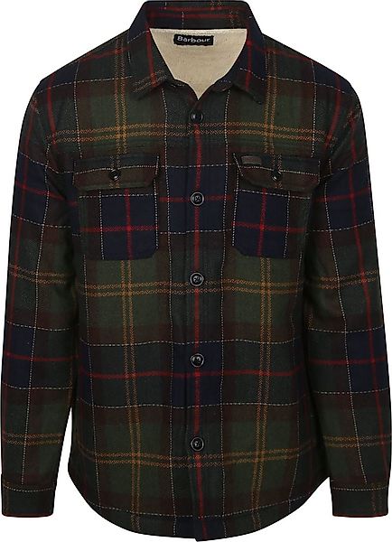 Barbour Hemdjacke Wool Blend Karomuster Willberry Olive - Größe S günstig online kaufen