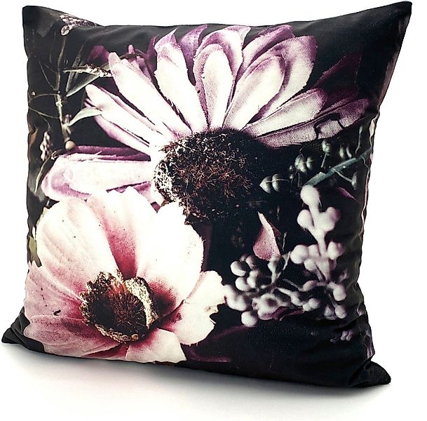 Weckbrodt Dekokissen "Margariten" Samt-Optik, Velour, bedruckt, Blumen, Kis günstig online kaufen