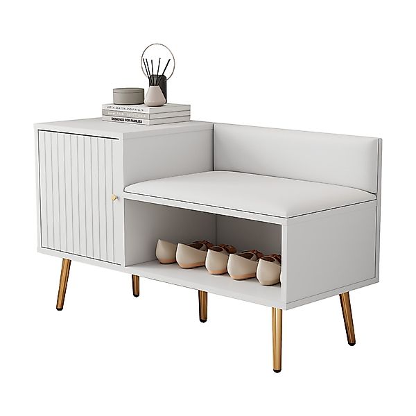 MODFU Schuhschrank Schuhtruhe (Sitzbank mit drei Stauraumtüren, 1-St., gepo günstig online kaufen