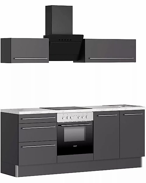 KOCHSTATION Küche "KS-Bern2", Breite 210 cm, wahlweise mit E-Geräten, mit K günstig online kaufen