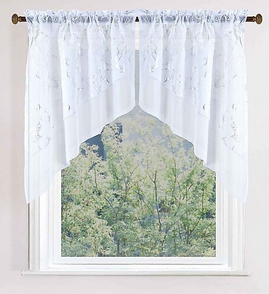 Gardinenbox Scheibengardine (2 St), Stangendurchzug, transparent, Voile, 2e günstig online kaufen