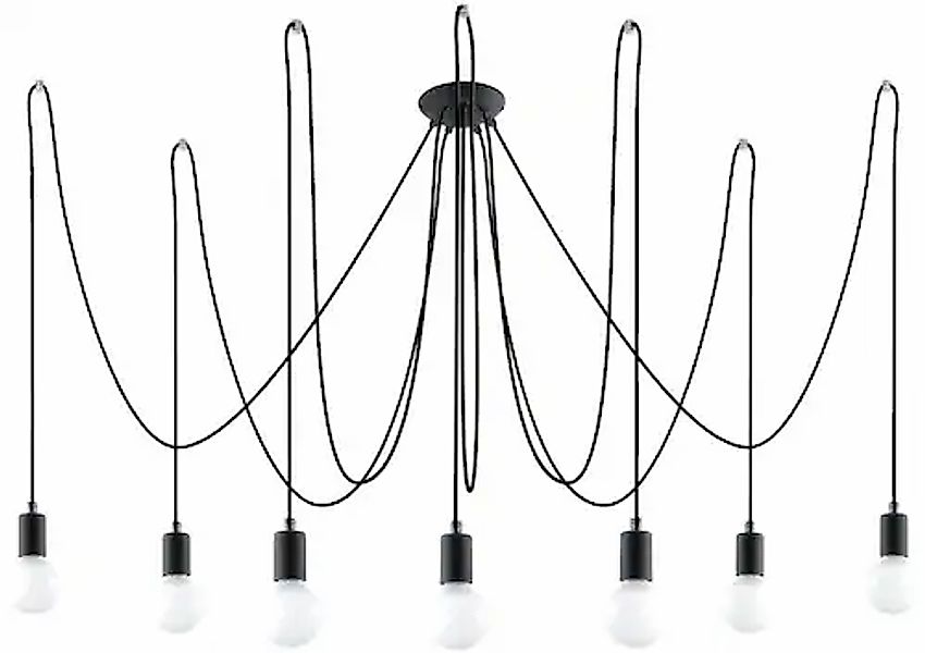 SOLLUX lighting Kronleuchter »EDISON«, 7 flammig, Leuchtmittel E27   ohne L günstig online kaufen
