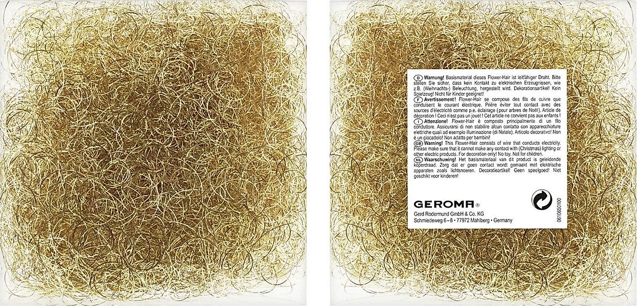 Rodermund Streudeko Flowerhair Engelshaar gelockt Kunststoff 40 g gold günstig online kaufen